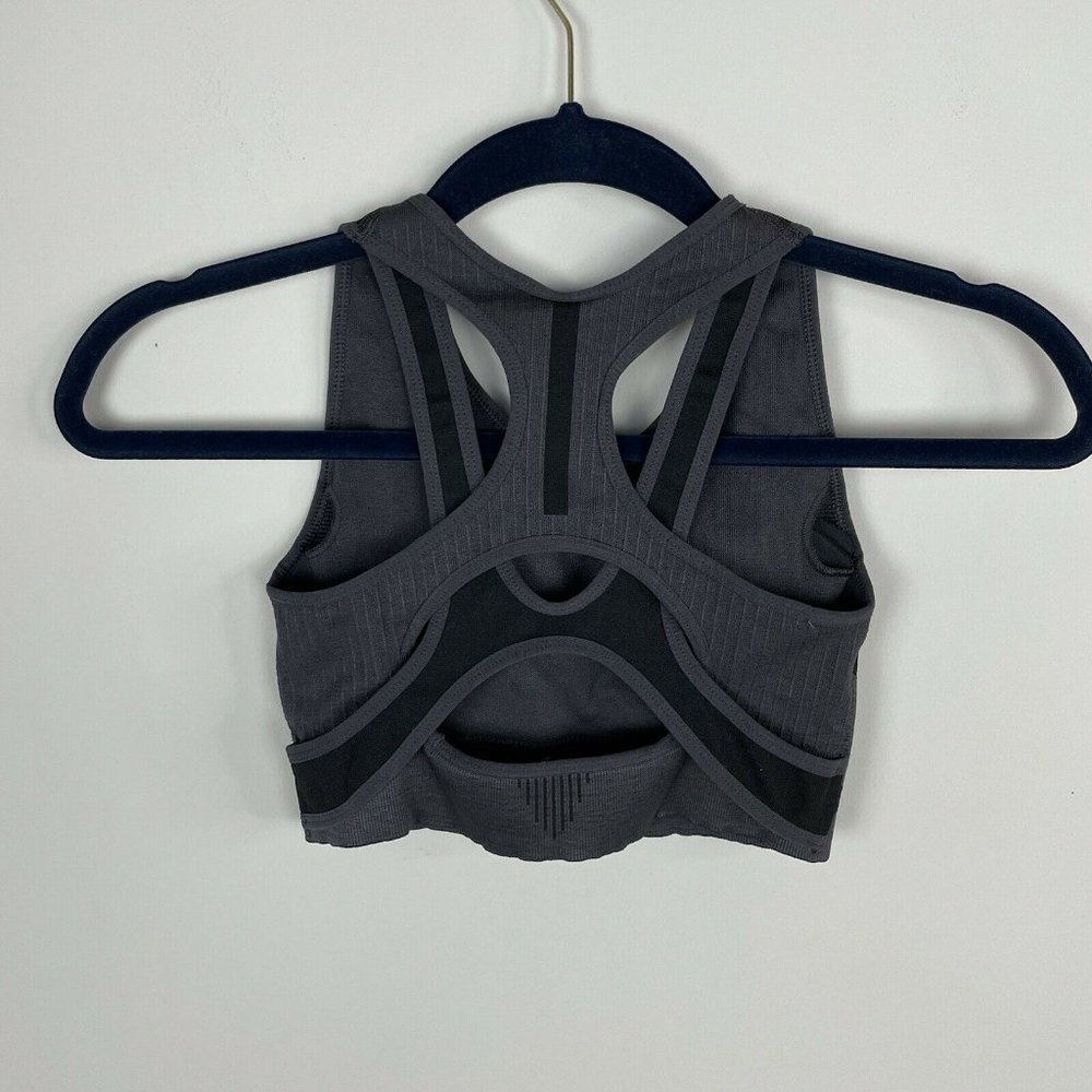Gymshark Seamless Geo Bra Black Grey - Picture 4 of 4